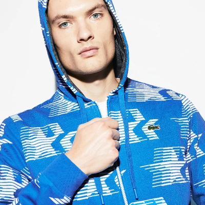Shop Lacoste Men's Olympic Heritage Collection By  Print Zip Hoodie - 3xl - 8 In Blue