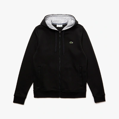 Shop Lacoste Men's Sport Tennis Fleece Zippered Hoodie - 3xl - 8 In Black