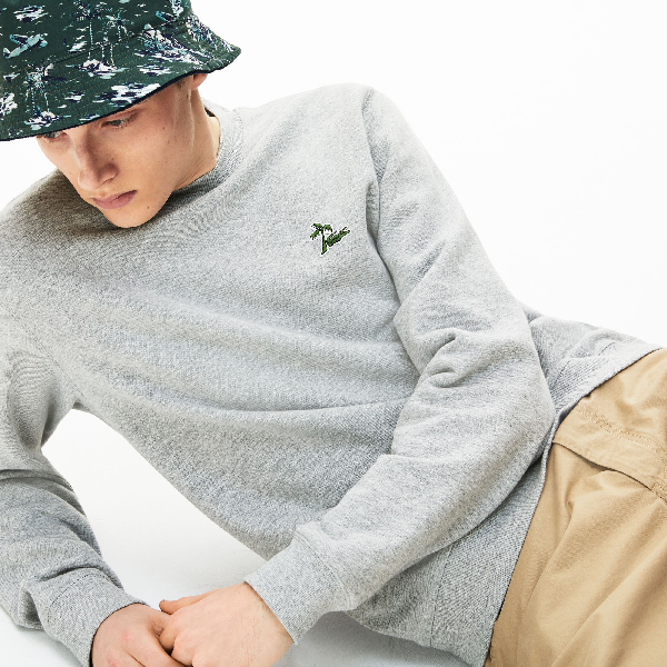 lacoste crew neck sweatshirt fleece
