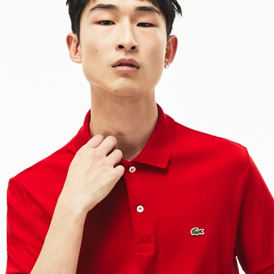 Lacoste Regular Fit Ultra Soft Cotton Jersey Polo Xl 6 In Red