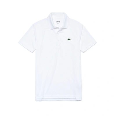 Shop Lacoste Men's Sport Breathable Anti-uv Piqué Polo - M - 4 In White