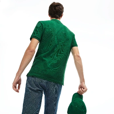 Shop Lacoste Men's Slim Fit Petit Piqué Cotton Polo - L - 5 In Green