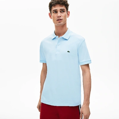 Shop Lacoste Men's Regular Fit Soft Cotton Polo In Light Blue
