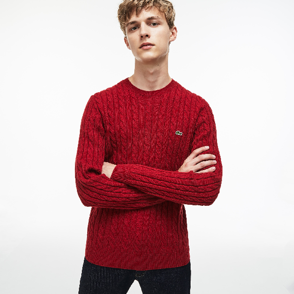 lacoste cable knit jumper