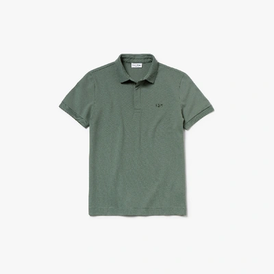 Shop Lacoste Men's Regular Fit Stretch Cotton Paris Polo In Khaki Green