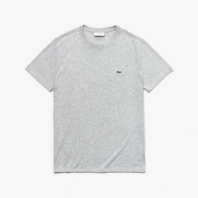 Shop Lacoste Men's Crew Neck Pima Cotton Jersey T-shirt - Xs - 2 In Grey