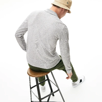 Lacoste Marl Long-sleeve Original L.12.12 Polo - Xs - 2 In Grey