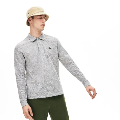 Lacoste Marl Long-sleeve Original L.12.12 Polo - Xs - 2 In Grey