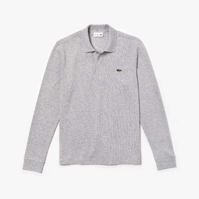 Lacoste Marl Long-sleeve Original L.12.12 Polo - Xs - 2 In Grey
