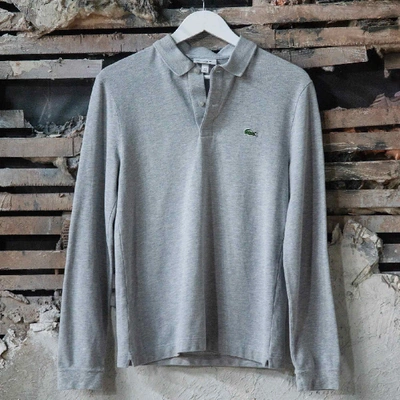 Lacoste Marl Long-sleeve Original L.12.12 Polo - Xs - 2 In Grey