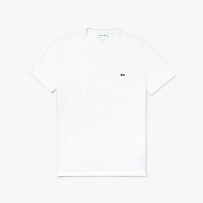 Lacoste Regular Fit V-neck T-shirt In White