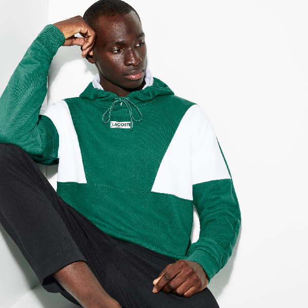 mens white lacoste hoodie
