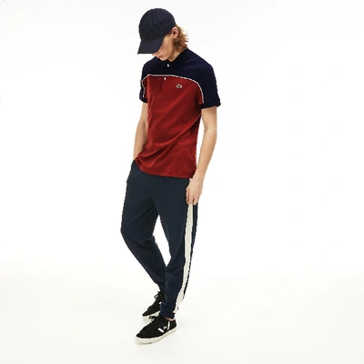 Shop Lacoste Men's Regular Fit Cotton Polo In Brown,navy Blue