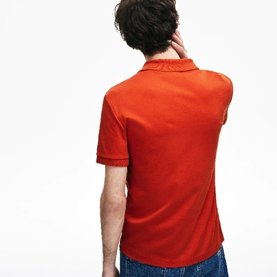 Shop Lacoste Men's Regular Fit Lightweight Cotton Polo In Orange