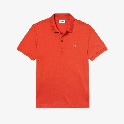 Shop Lacoste Men's Regular Fit Lightweight Cotton Polo In Orange