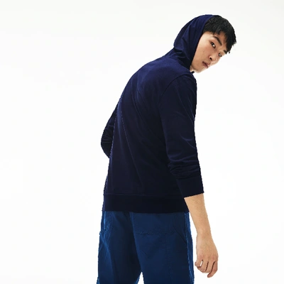 Shop Lacoste Men's Cotton Jersey Hooded T-shirt - 3xl - 8 In Blue
