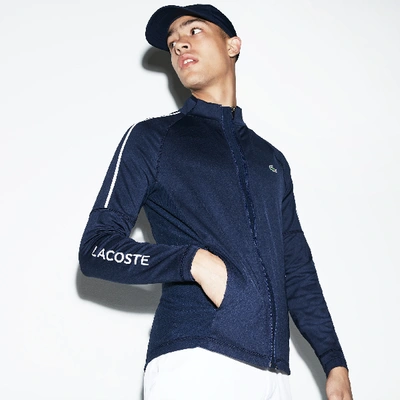 Shop Lacoste Men's Sport Technical Golf Sweatshirt In Navy Blue / Navy Blue / White