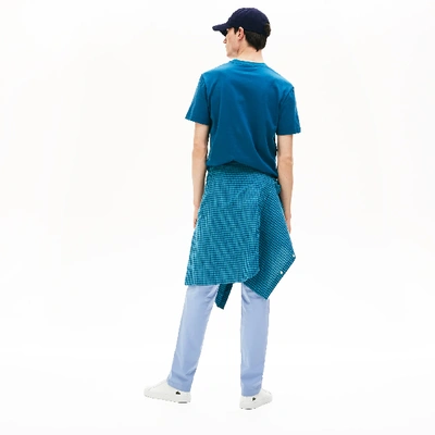 Shop Lacoste Men's Slim Fit Stretch Cotton Pants In Light Blue