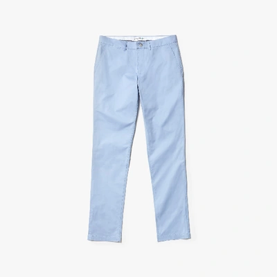 Shop Lacoste Men's Slim Fit Stretch Cotton Pants In Light Blue