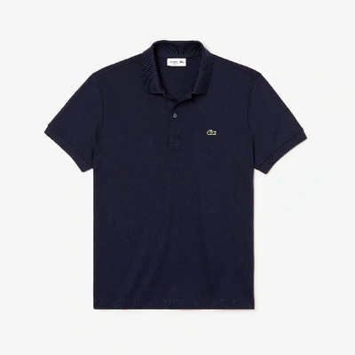 Shop Lacoste Men's Regular Fit Ultra Soft Cotton Jersey Polo - S - 3 In Blue