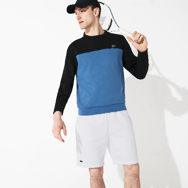 lacoste sport fleece shorts