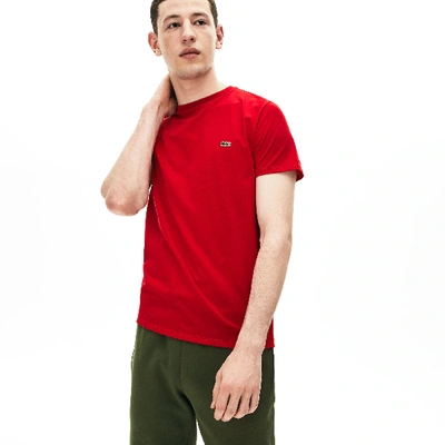 Shop Lacoste Men's Crew Neck Pima Cotton Jersey T-shirt - 4xl - 9 In Red