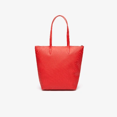 Shop Lacoste Women's L.12.12 Concept Vertical Zip Tote Bag - One Size In Red