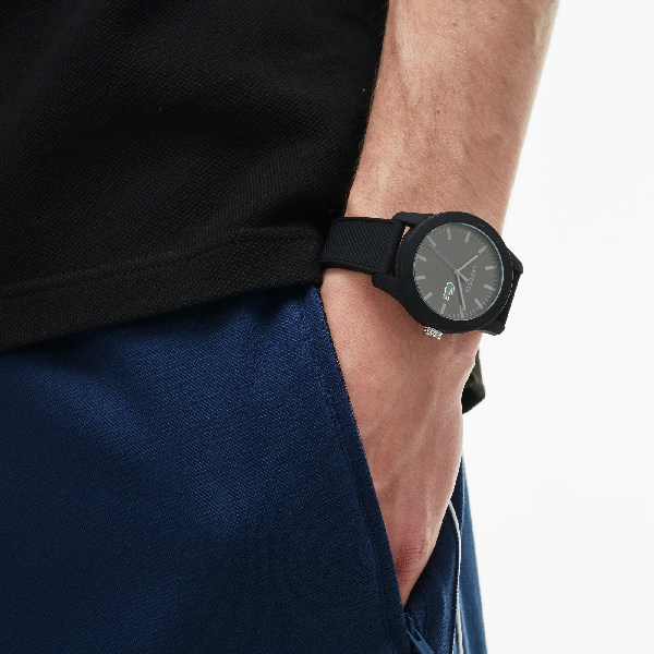 lacoste watch 12.12 black