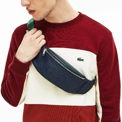 Lacoste Men's 1930s Original Coated Canvas Fanny Pack In Peacoat Green |  ModeSens