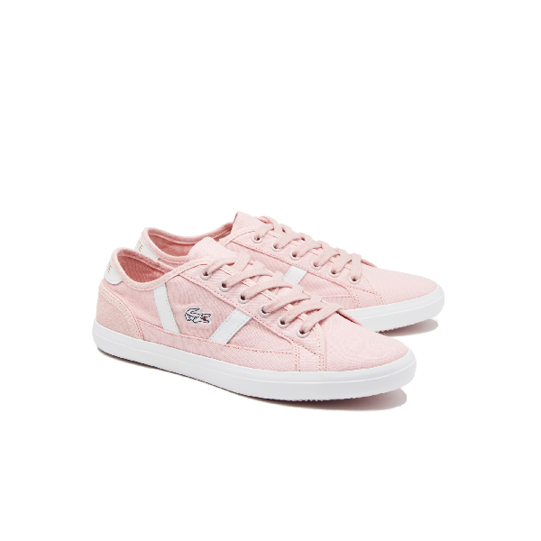 Lacoste Women's Sideline Canvas And Leather Sneakers In Light Pink ...
