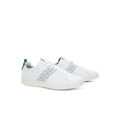 Lacoste Men's Carnaby Evo Embossed Leather Sneakers In White | ModeSens