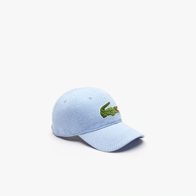 Shop Lacoste Men's Big Croc Gabardine Cap In Light Blue