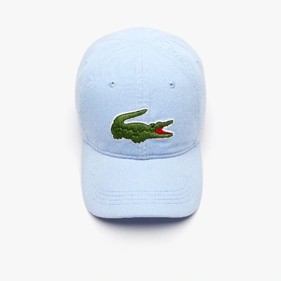 Shop Lacoste Men's Big Croc Gabardine Cap In Light Blue
