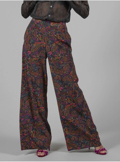 Shop Robert Graham Women's Cora Paisley Printed Silk Pants Size: 12 By  In Multicolor