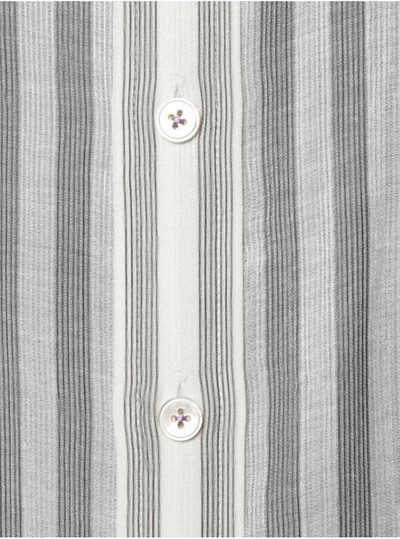 Shop Robert Graham Women's Carrie Meic Voile Stripe Shirt In Cream With Mother Of Pearl Buttons Size: Xl By Robert Grah