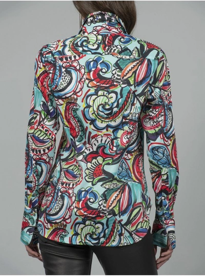 Shop Robert Graham Women's Priscilla Paisley Printed Shirt Size: Xl By  In Multicolor