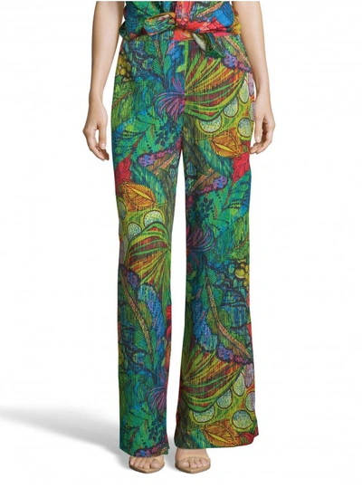 Shop Robert Graham Women's Cora Leaf Botanical Printed Pants Size: 12 By  In Multicolor