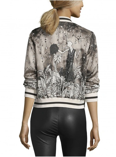 Shop Robert Graham Women's Meredith The Gatsby Printed Bomber Jacket In Black Size: L By