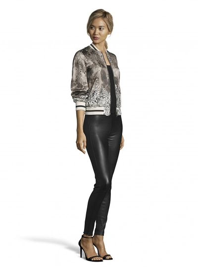 Shop Robert Graham Women's Meredith The Gatsby Printed Bomber Jacket In Black Size: L By