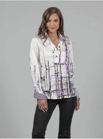 Shop Robert Graham Women's Priscilla Metropolis Printed Shirt With Mother Of Pearl Buttons Size: S By  In Multicolor