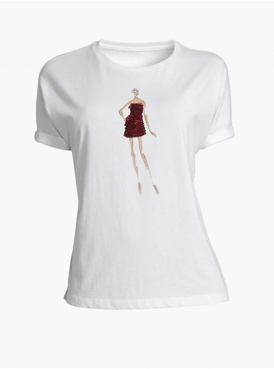 Shop Robert Graham Women's Iman Tee Shirt In White Size: Xs By
