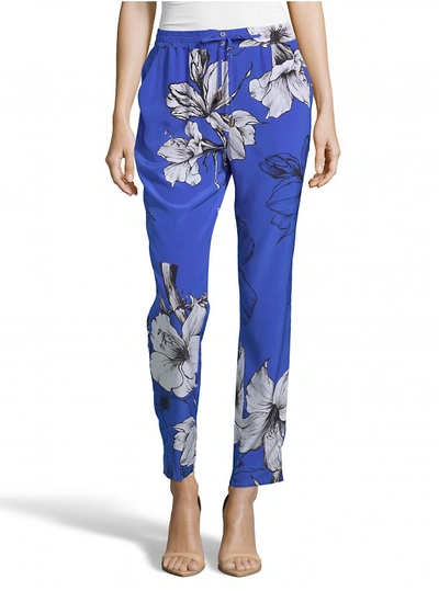 Shop Robert Graham Women's Parker Hawaiian Printed Silk Pants In Size: 14 By  In Blue