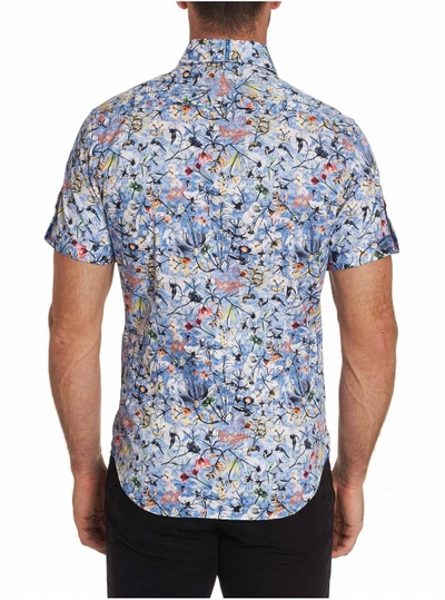 Shop Robert Graham Men's Greene Short Sleeve Shirt In Size: 4xl By  In Blue