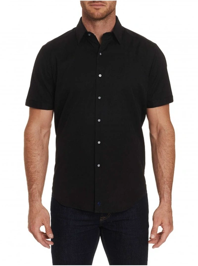 Shop Robert Graham Men's Atlas Short Sleeve Shirt In Black Size: 4xl By