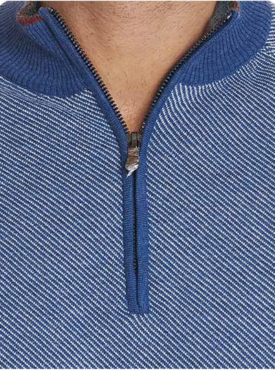 Shop Robert Graham Men's Rhett 1/4 Zip Sweater In Size: 4xl By  In Blue