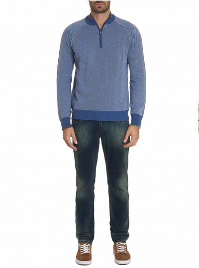 Shop Robert Graham Men's Rhett 1/4 Zip Sweater In Size: 4xl By  In Blue