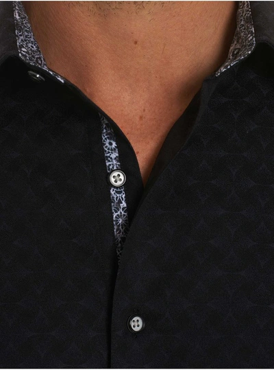 Shop Robert Graham Men's Diamante Sport Shirt In Black Size: 4xl Tall By