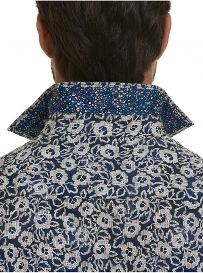 Shop Robert Graham Men's Hallock Sport Shirt In Size: 4xl By  In Blue