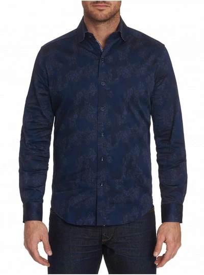 Shop Robert Graham Men's Lee Sport Shirt In Size: 4xl By  In Blue