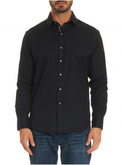 Shop Robert Graham Men's Diamante Sport Shirt Big In Black Size: 4xl Big By